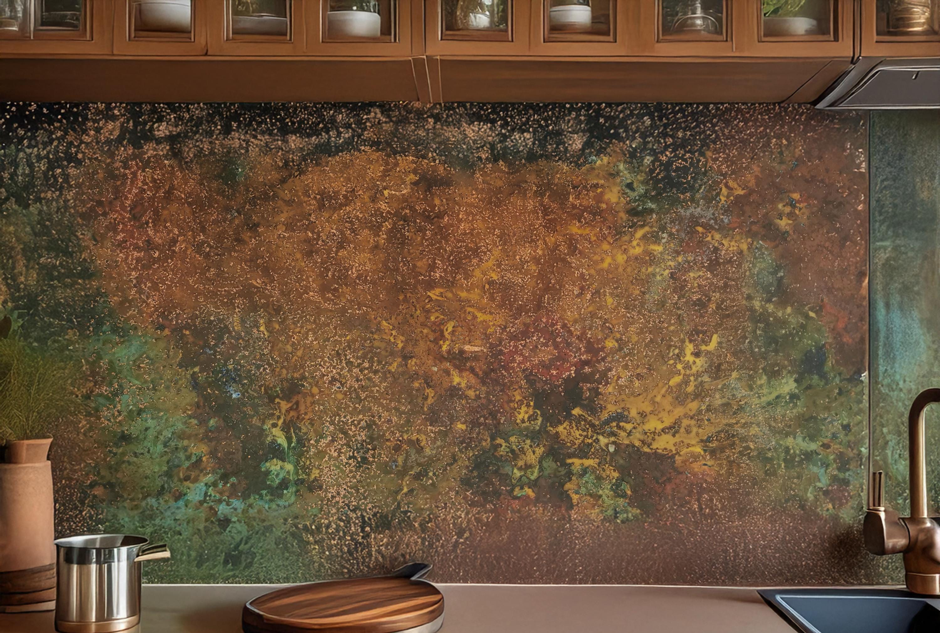 Dekoracyjny panel miedziany Savage Copper Bloom do łazienki spa