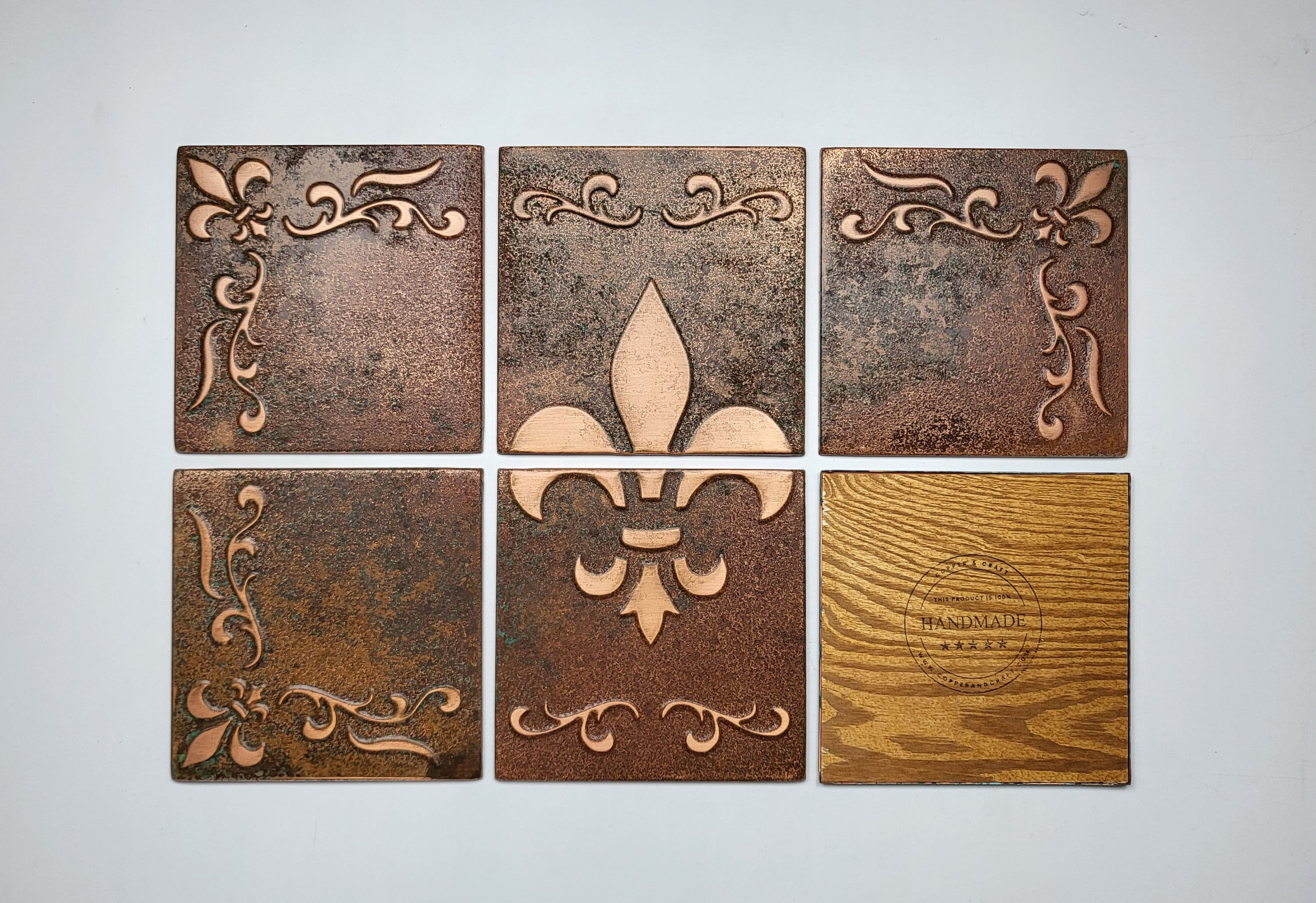Fleur-de-Lis – Zestaw Kafli Artystycznych z Metalu – kafle artystyczne z metalu, zdjęcie 9