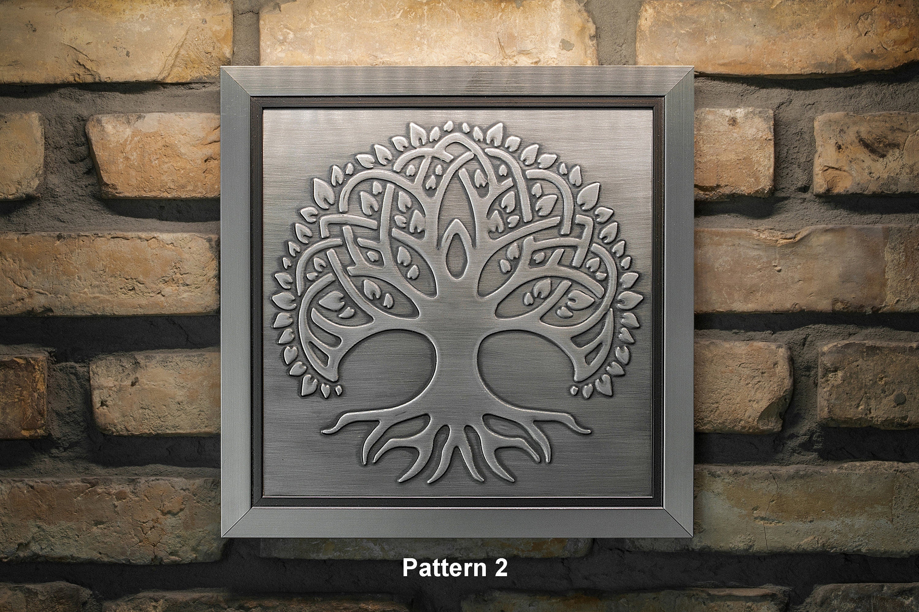Gorgeous Tree of life in a beautiful, unique wooden frame. Handmade 100% Stainless steel and wood __etsy:2490024756