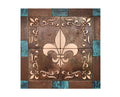 Fleur de Lis – Kafle artystyczne z metalu – ręcznie robiony panel dekoracyjny z metalu