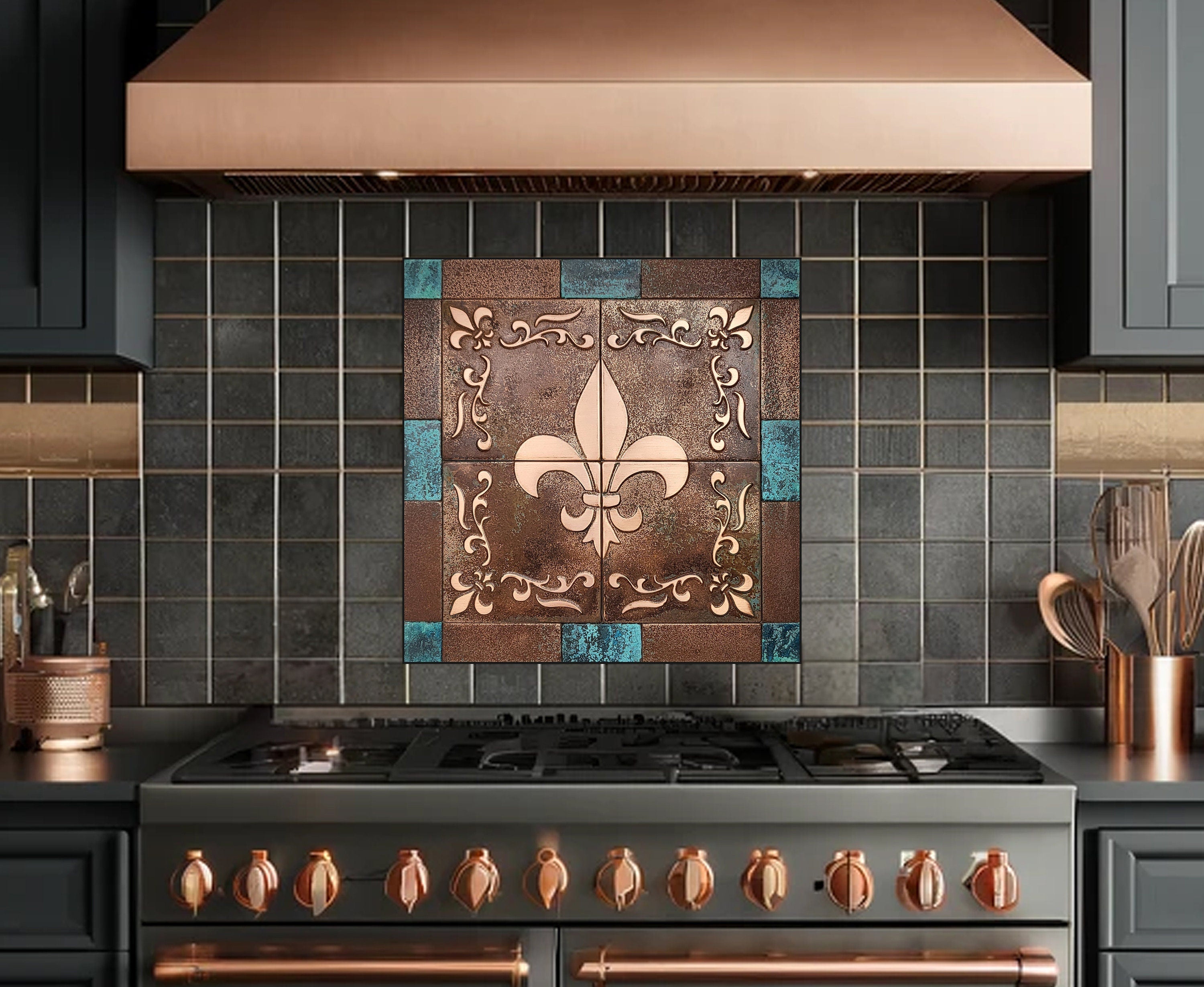 Fleur de Lis – Kafle artystyczne z metalu – kafle artystyczne z metalu, zdjęcie 7