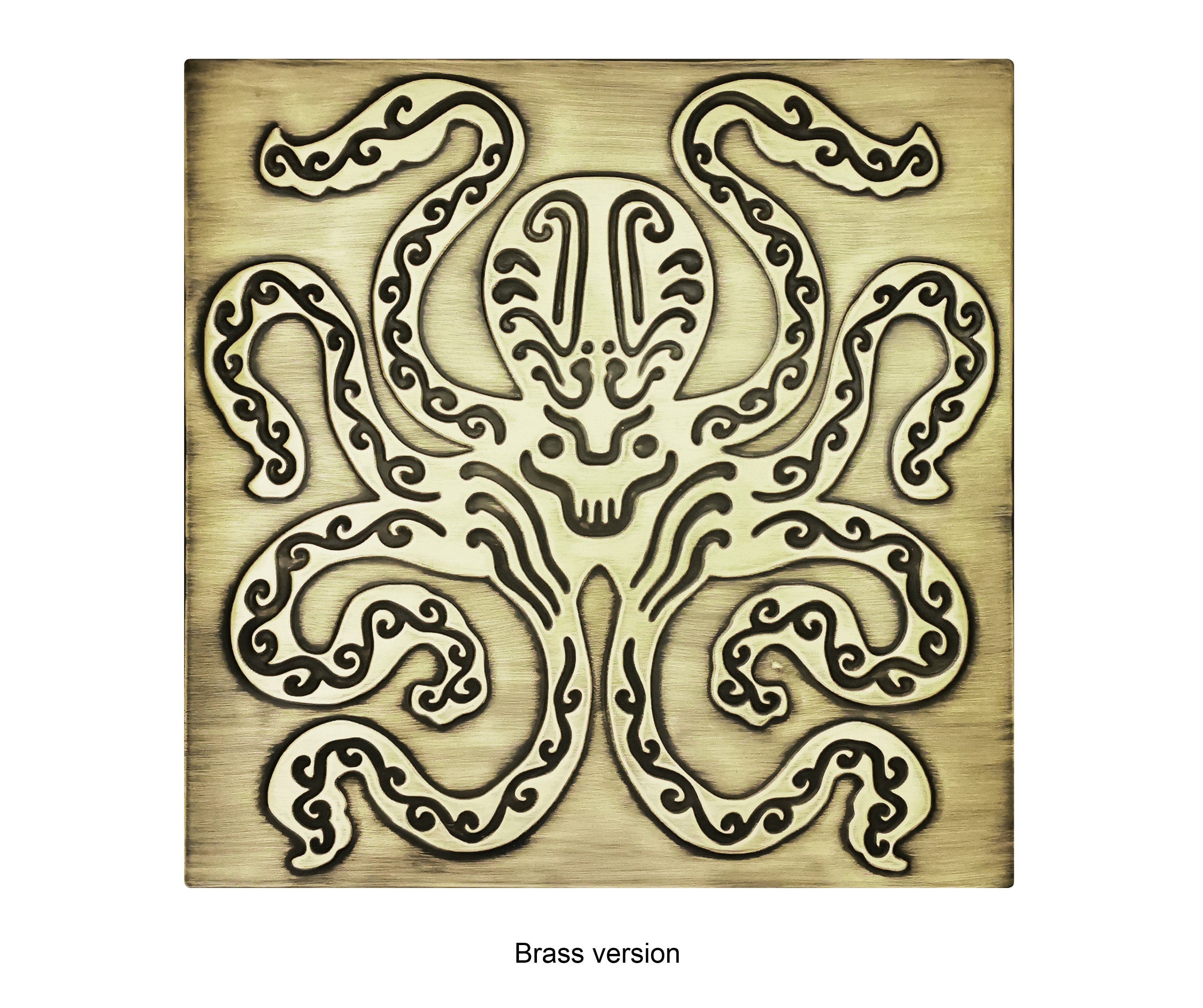 Ośmiornica Kraken – metalowy dekor ścienny nad kuchenką