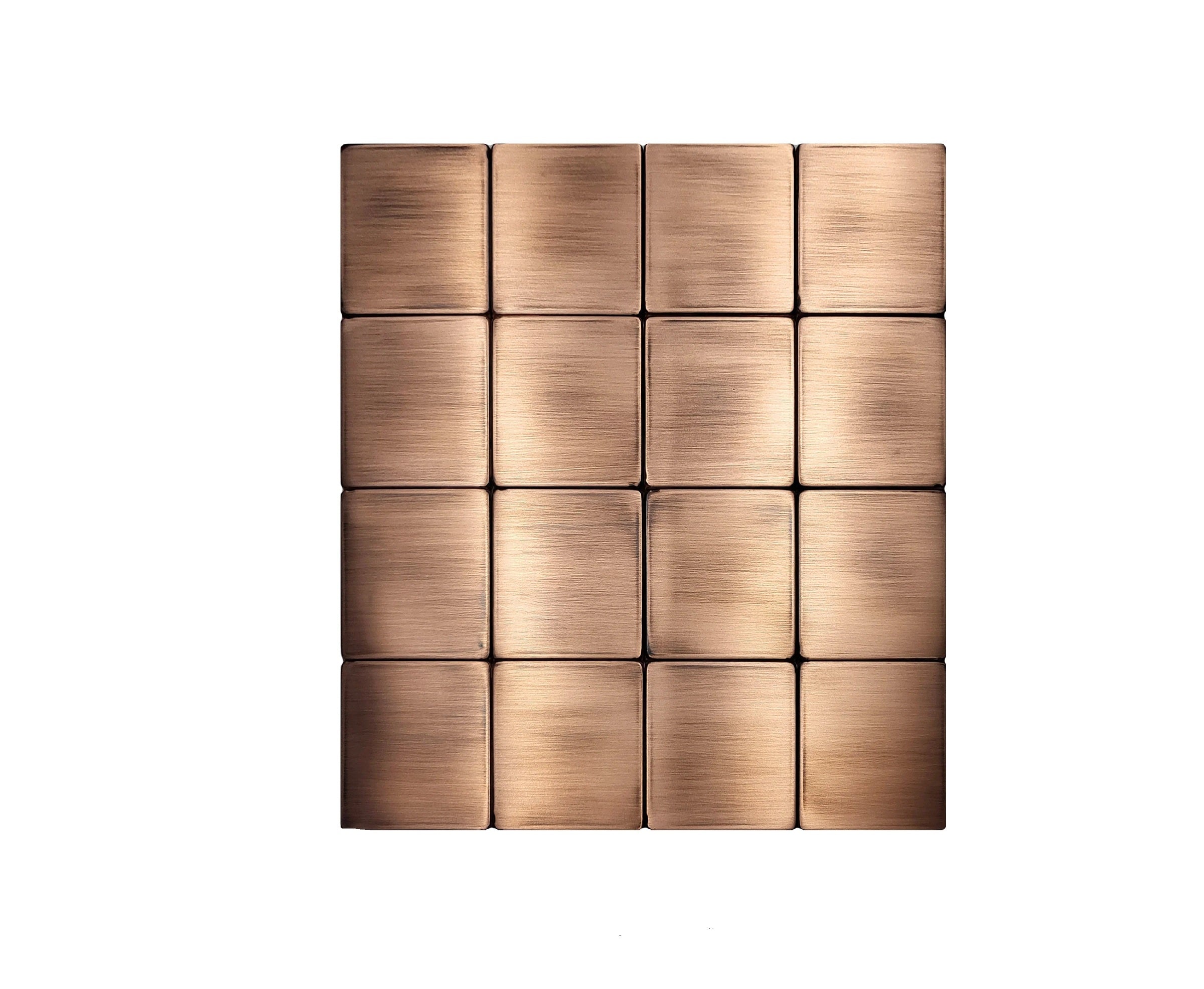 Set of 16 Smooth Tiles | Artistic metal tiles