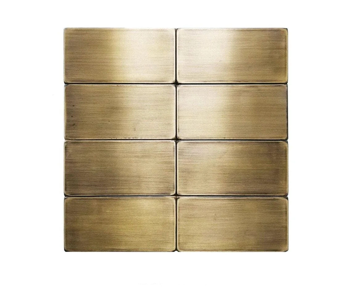Set of 8 Metal Tiles | Artistic metal tiles