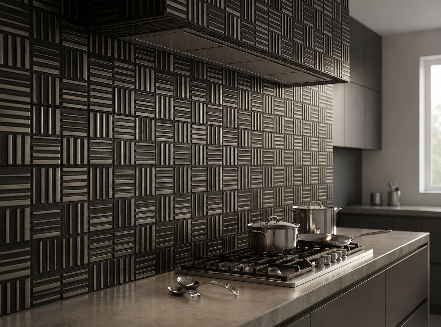 Płytka metalowa Parquet – dekoracyjny panel ścienny